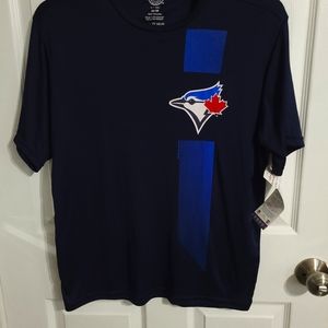 Toronto Blue Jay's official MLB logo mens medium navy blue short sleeve shirt